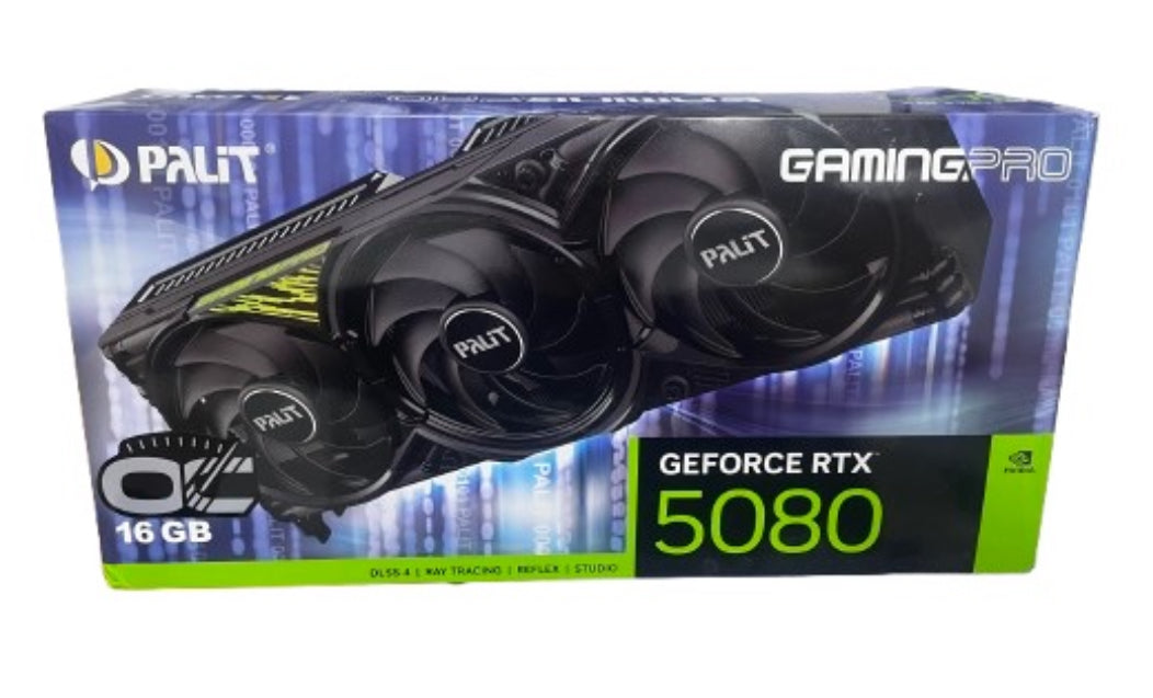 Palit NE75080019T2-GB2031A,RTX5080 GAMINGPRO OC 16GB GDDR7 256bit 3-DP HDMI GPU