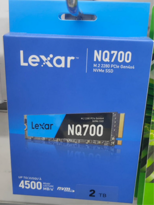 Lexar NQ700 2TB M.2 NVMe SSD PCIe Gen4 Up to 4500MB/s Read 3000MB/s Write Internal Solid state Drive