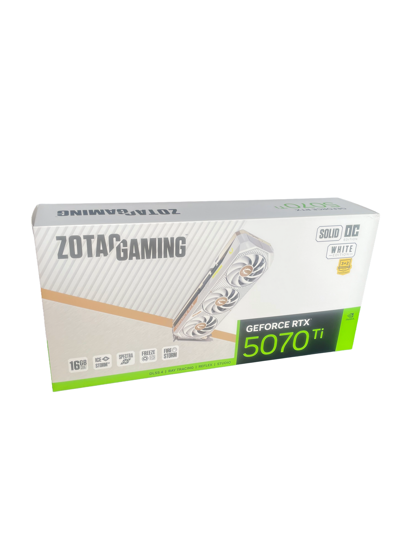 ZOTAC Solid CORE GeForce RTX 5070 TI Gaming OC 16GB GDDR7 - White, ZT-B50710Q2-10P