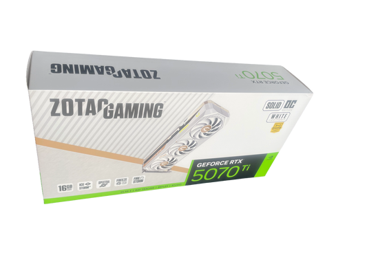 ZOTAC Solid CORE GeForce RTX 5070 TI Gaming OC 16GB GDDR7 - White, ZT-B50710Q2-10P