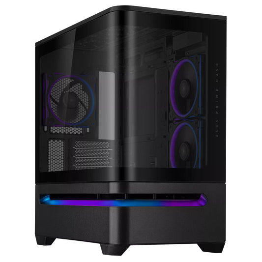 ASUS Prime AP202 ARGB TG Micro-ATX Case - Black | 90DC00P0-B19000