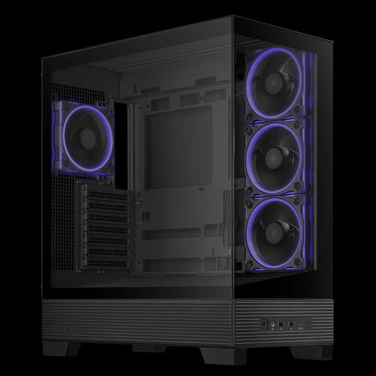 ASUS A31 PLUS Mid Tower ATX Case, 4X Pre-installed ARGB fans, Support Hidden-connector Mobo, 360mm Radiators, 380mm GPU, Clean cable management, Black | 90DC00R0-B19000