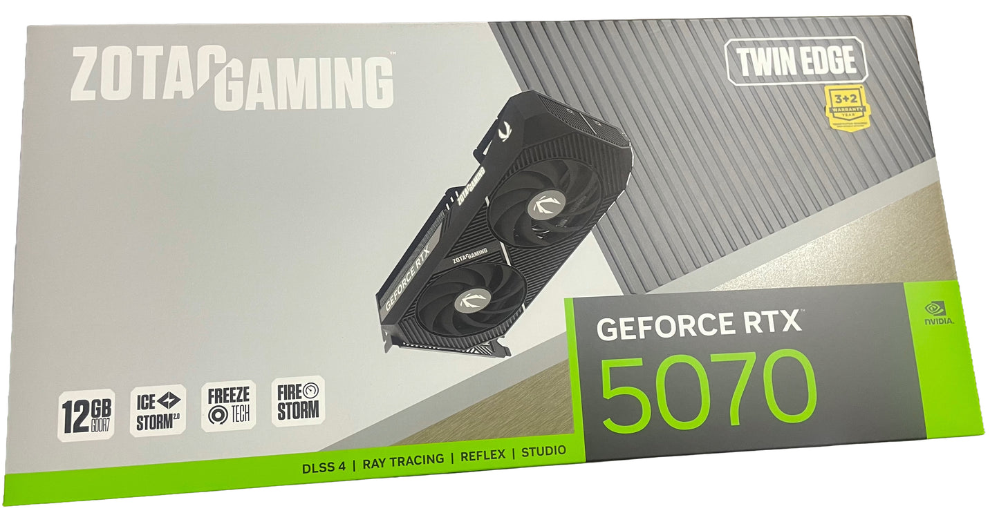 ZOTAC GAMING GeForce RTX 5070 Twin Edge,ZT-B50700E-10P GPU
ZT-B50700E-10P