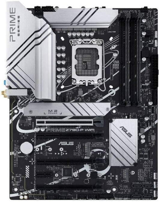 Asus Prime Z790-P WiFi ATX Motherboard, Socket Intel LGA1700, Z790 Chipset, PCIe 5.0, 128GB DDR5 Max Memory, 3x M 2 Slots, WiFi 6, Bluetooth v5.2, 2.5Gb LAN, 14+1 Power Stages | 90MB1CJ0-M1EAY0